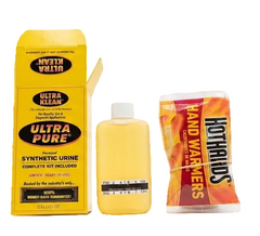 Ultra KLEAN Ultra Pure Synthetic Urine Complete Kit – Ready to Use Unisex 2 fl oz with Hand Warmer | Novelty & Diagnostic Applications