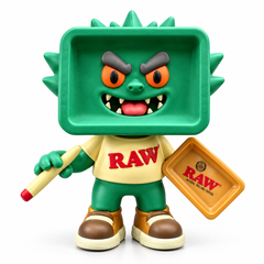 RAW Traysor Green Collectible Figure with Rolling Tray – Display Accessory