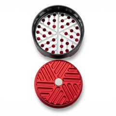 RAW Buddy Mill 60mm 3-Piece Adjustable Stainless Steel Herb Grinder – Red