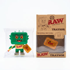 RAW Traysor Green Collectible Figure with Rolling Tray – Display Accessory