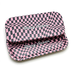 Blazy Susan Medium Rolling Tray 10.5" × 6.25" – Premium Metal Tray | Multiple Designs
